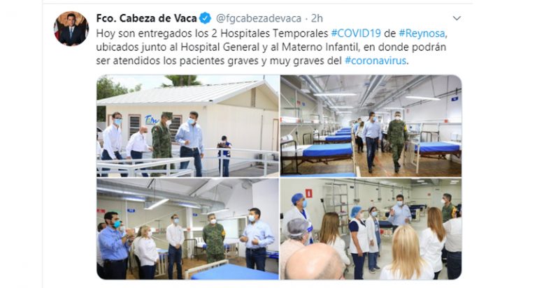 Inaugura Gobernador dos hospitales temporales