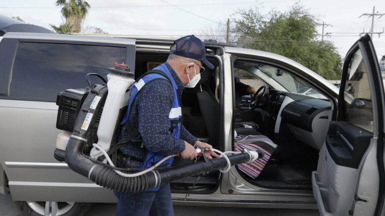 1 Implementa Gobierno de Tamaulipas nueva jornada de desinfección de transporte para prevenir Covid-19 (4)