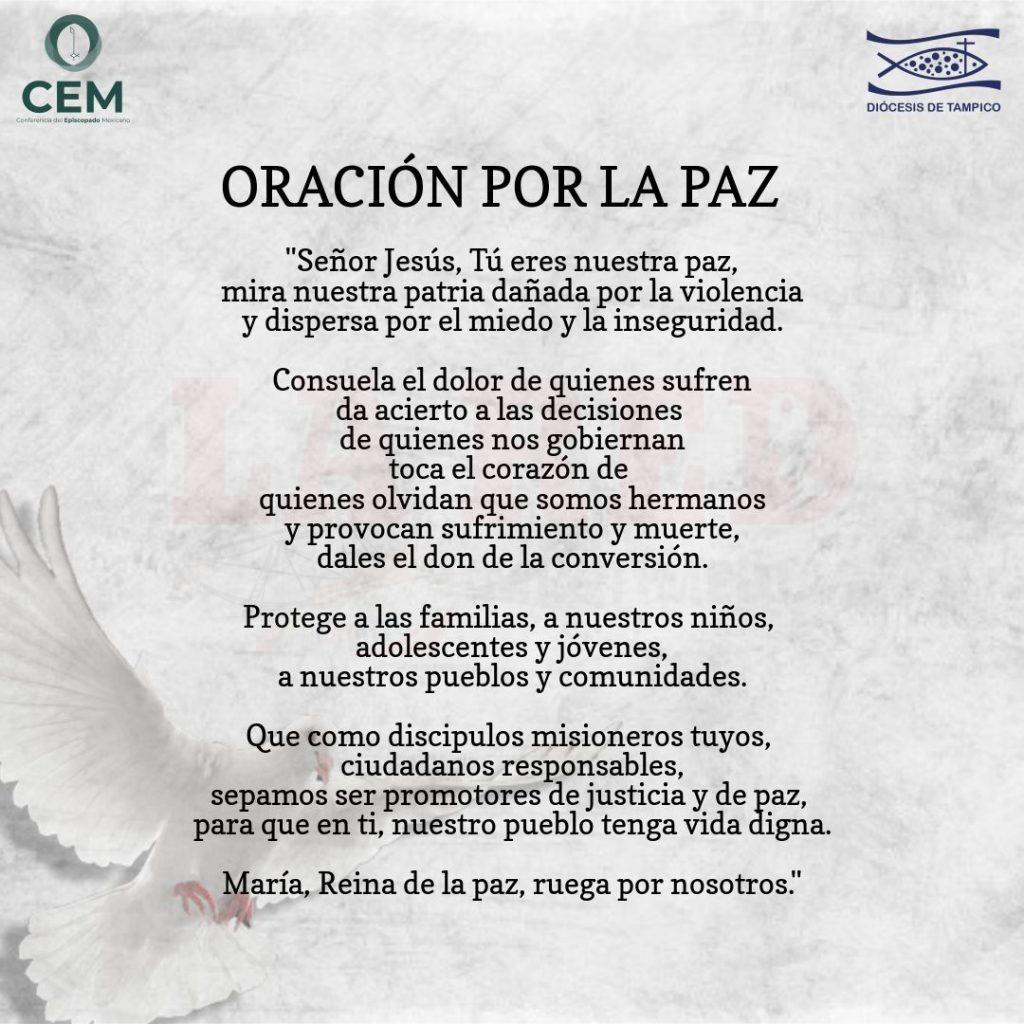 Invita diócesis de Tampico a unirse en oración por la paz – LA RED DE ...