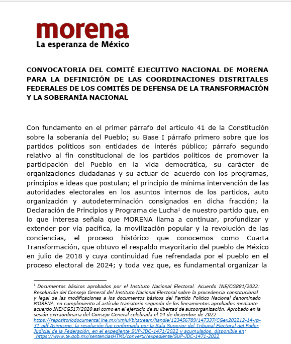 1 CONVOCATORIA